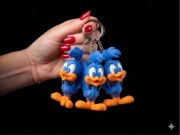 Brelok do kluczy Struś Pędziwiatr (Road Runner) - Druk 3D Multicolor