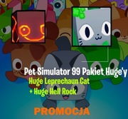 Huge Hell Rock+Huge Leprechaun Cat Pet Simulator99