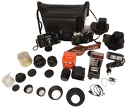 Zestaw Fotograficzny ZENIT E,TTL Obiektywy JUPITER,PENTACON + inne