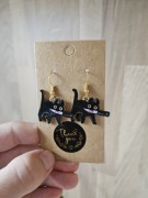 Kolczyki na halloween kolczyki z nożami kotem 