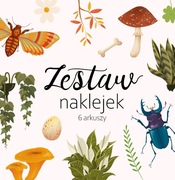 Naklejki Samoprzylepne - rośliny, grzyby, robaczki, dinozaury, jednorożce