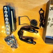 Lamka oświetlenie rowerowe,nowe,pilot klakson,mocna komplet,4000mah