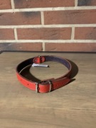 Obroża skóra czerwona, skóra naturalna 2x50