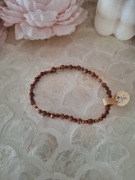 Bransoletka handmade z naturalnych kamieni hematyt piasek pustyni 