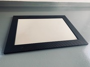 Lustro prostokątne w zdobionej czarnej ramie