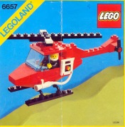 KLOCKI LEGO ZESTAW NR 6657 HELIKOPTER POLICE TOWN LEGOLAND MAKIETA UNIKAT!