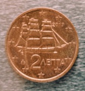 Wyprzedaż Kolekcji = = 2 EURO cent  = GRECJA 2019r. 