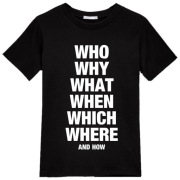 Koszulka czarna t-shirt nadruk biały L lub inny