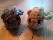 Maskotka pluszak Sad hamster Smutny chomik Handmade brąz beż match