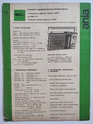 Schemat, instrukcja techn. odbiornik radiowy ANIA