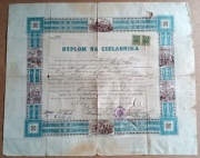 Oryginalny Dyplom Czeladniczy Rohatyn 1927 