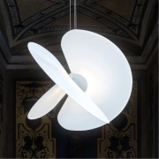 Luceplan Levante żyrandol LED biały Ø60cm 28W boho vintage