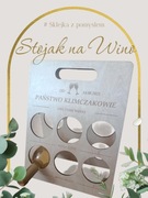 Stojak na wino z grawerem – prezent ślubny