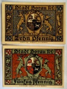 Notgeld Żary Sorau Pieniądz zastępczy ZESTAW