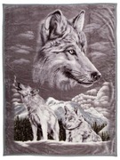 Koc Elway akryl 200x240 SZARY WILK 