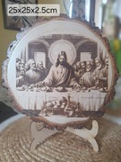 Obraz wypalany w drewnie-Ostatnia wieczerza 