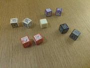 Zestaw 9 kostek Q-WORKSHOP - Mix Kolorów - K6 16mm - KOŚCI