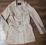 Płaszczyk trencz przejściowy beżowy rozmiar M