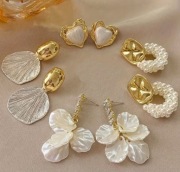 Zestaw kolczyków 4 pary wyjątkowe