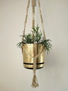 WISZĄCY ZŁOTY KWIETNIK Ze Sznurka STYL BOHO GLAMOUR 