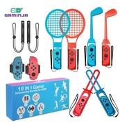 Zestaw akcesoriów sportowych 10w1 do Nintendo Switch OLED kije golfowe