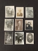 Zestaw 9 przedwojennych polskich fotografii – portrety i życie społeczne