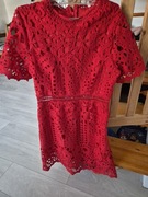 Sukienka czerwona ażurowa nowa M 