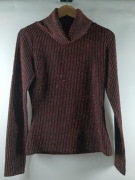 Bluzeczka damska z golfem na święta sylwester błyszcząca Monkk S 36