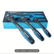 LIBRATON Zestaw grzechotek 3szt CR-V 1/4 3/8 1/2 | Warsztat PRO