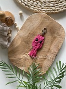 Brelok do kluczy sowa różowa 