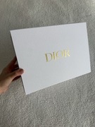 Dior białe piękne pudełko prezentowe złote logo luksusowe 33/24cm z wkładem