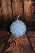 Świeca sojowa bombka z brokatem handmade