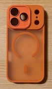 Etui iPhone 17 Pro MagSafe z osłoną aparatu półprzezroczyste pomarańczowe