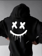 Bluza Męska Hoodie SMILEY FACE Drip Streetwear Y2K Grunge Prezent