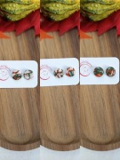 Kolczyki sztyfty doty.Jesienne kolory Rękodzieło.