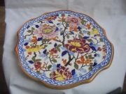 Talerz ręcznie malowany,Gien Francja,1856r.