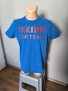 Abercrombie & Fitch t-shirt męski L Muscle fit niebieski football 