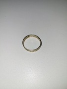 Złoty pierścionek z wzorkiem 585 19.5mm