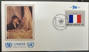 ONZ FDC koperta ze znaczkiem 