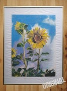 Obraz 80x120cm reprodukcja na płótnie Słoneczniki