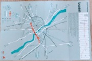 Mapa trasa Łazienkowską Warszawa 1974