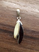 Srebrna zawieszka wisior z bursztynem 925 świeta slub + gratis