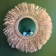 Lustra ścienne boho komplet słoma drewno 60cm