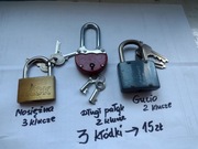 Zestaw 3 małych kłódek za 15 zł
