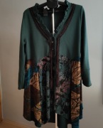 Tunika zielona , rozpinana rozm.48/50