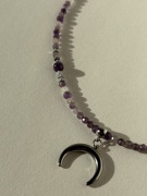 Naszyjnik ametystowa lunula