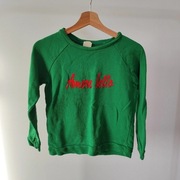 Zielona bluza basic LUMINA 38 M haftowany napis wygodna bawełniana bawełna