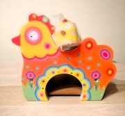 Drewniana PRZEBIJANKA kurka z młoteczkiem , DJECO