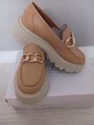 Mokasyny rozmiar 40 na platformie na szczupłą nogę