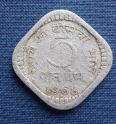 Moneta Indie 5 pajsów 1968